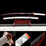 Rengoku Katana Rengoku Katana Samurai Sword Real Anime Swords Sharpened 煉󠄁獄杏寿郎