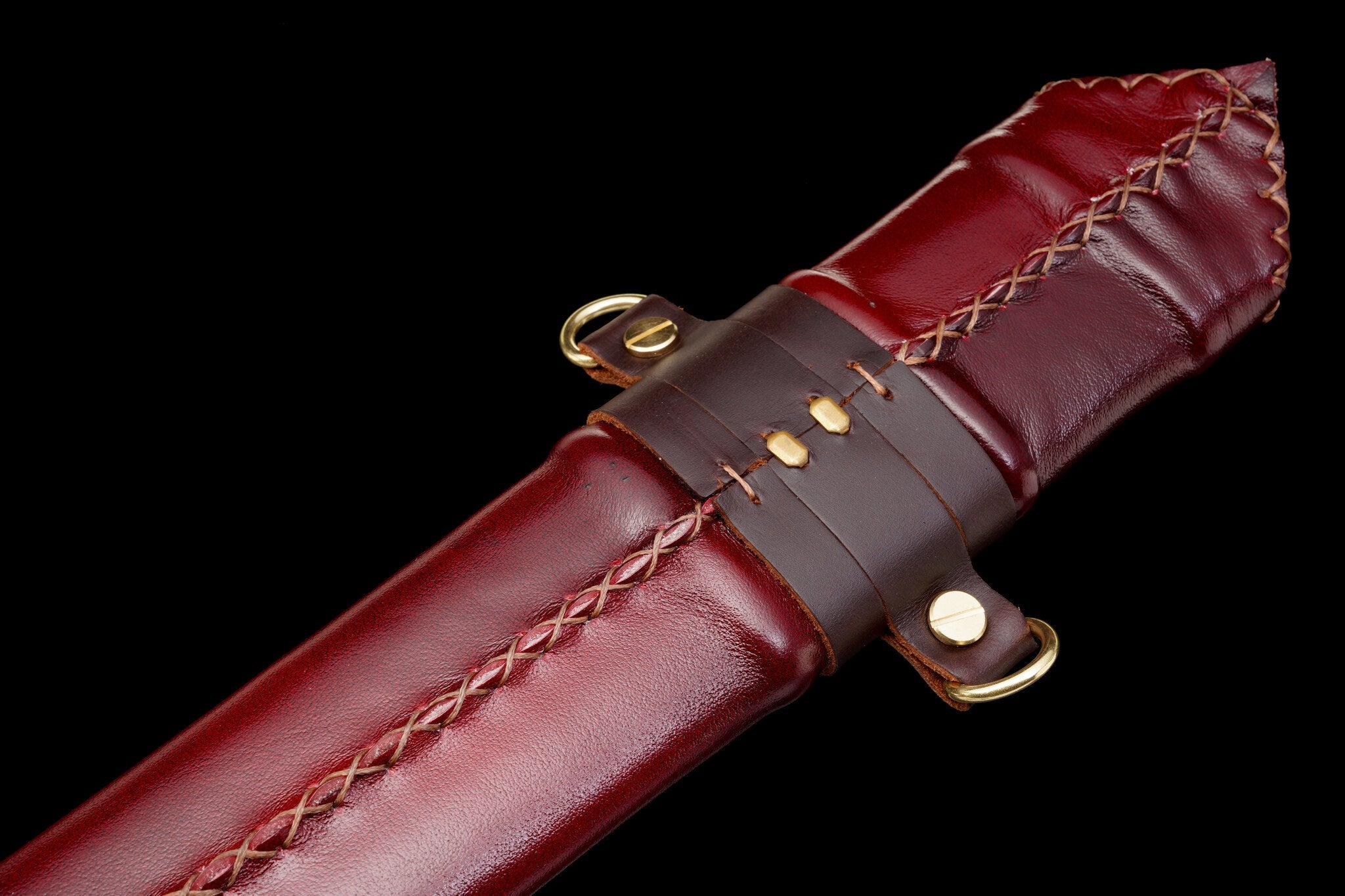 Crimson Lion Longsword – Damascus Steel – 49.6 in – detail 8