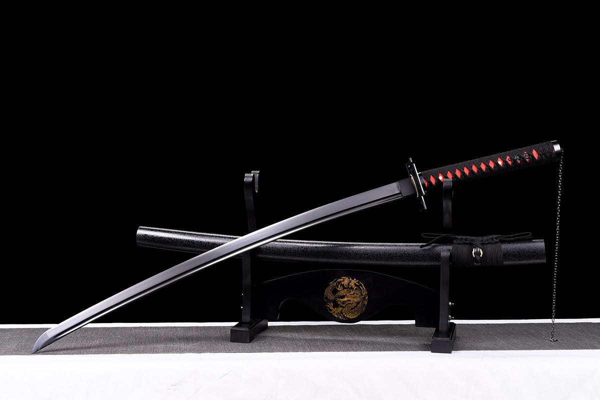 Épées de samouraï Katana faites à la main à l'eau de Javel véritable épée d'anime pleine soie aiguisée 死神