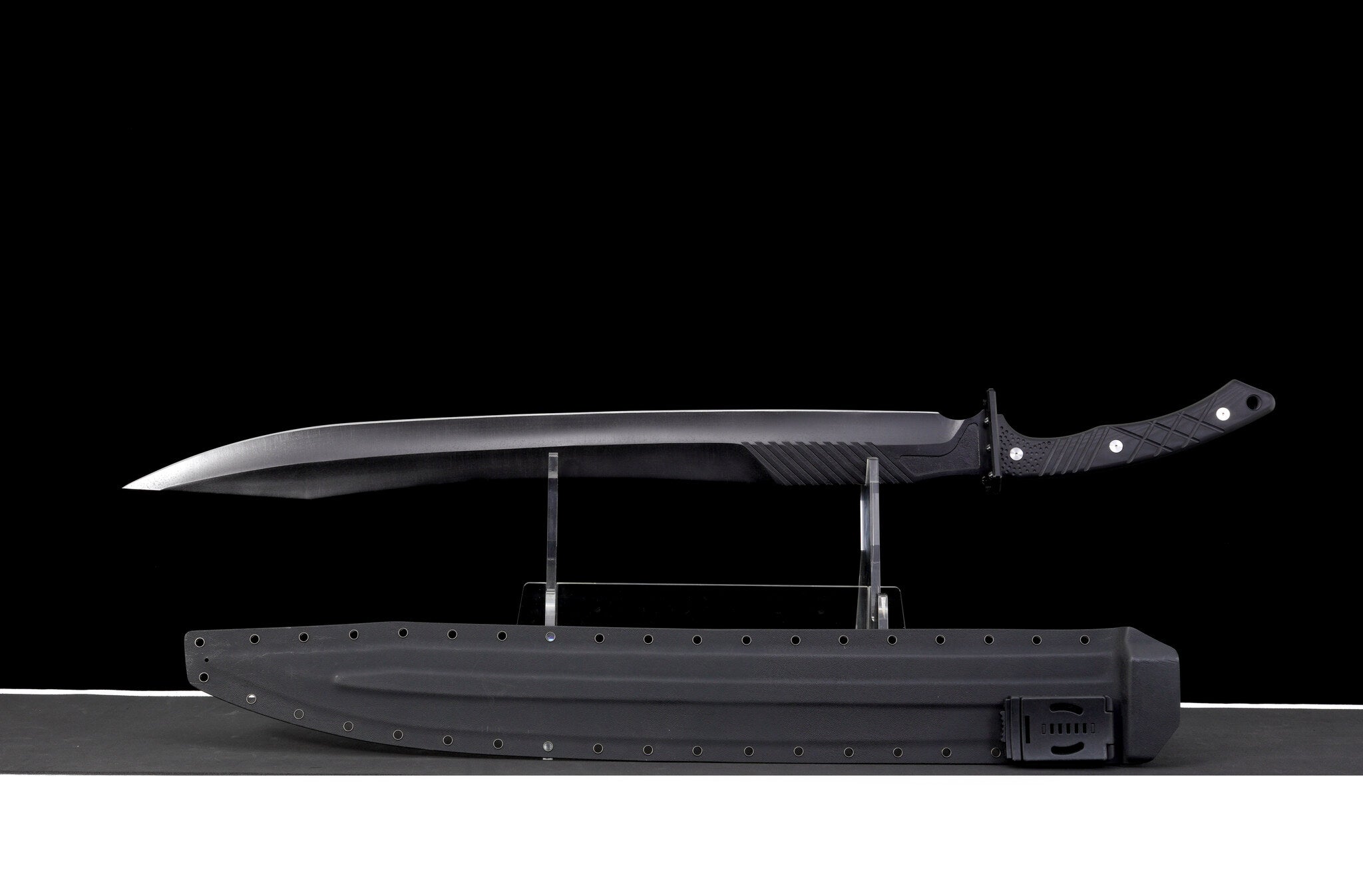 Black Leviathan 80CrV2 High Carbon Steel Tactical Sword – detail 3