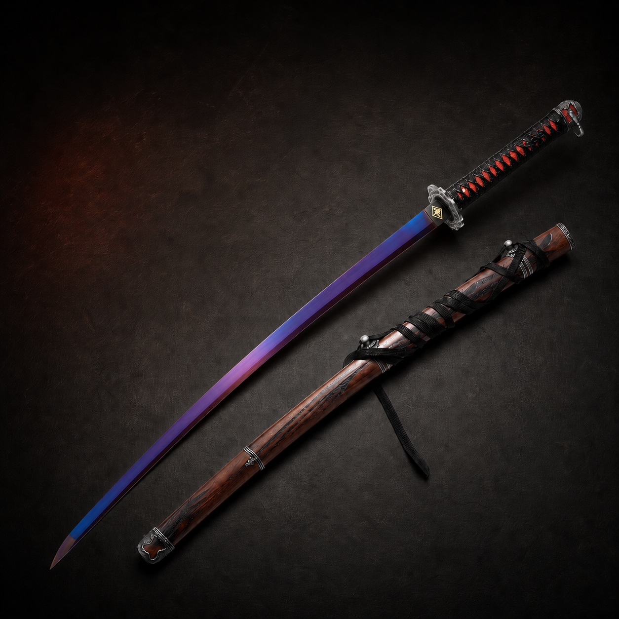 Sekiro Undead Cut-inspired katana variant with full-length matching scabbard