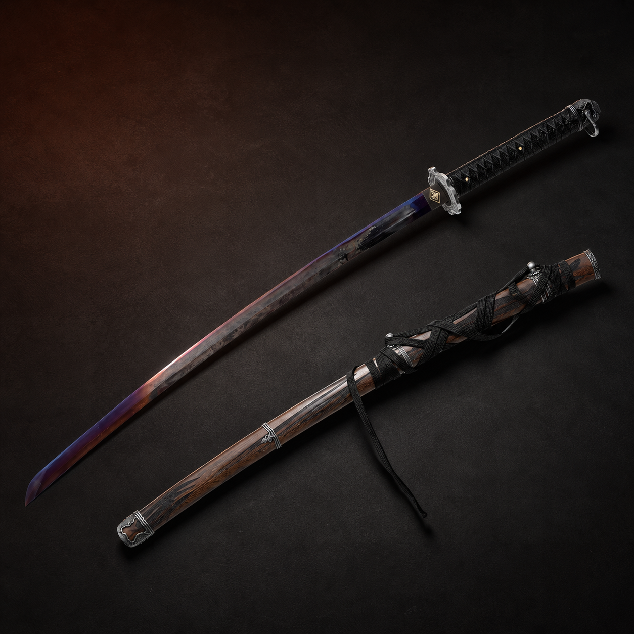 Sekiro Undead Cut-inspired manganese steel katana with full-length matching scabbard