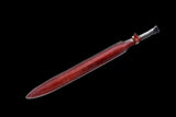 Handgefertigtes echtes Schwert aus der Han-Dynastie, chinesische Schwerter aus Damaststahl, Rindslederscheide