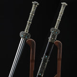 Handgefertigte echte chinesische Han-Schwerter mit schwarzer Scheide 