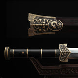 Schwarzer Drache, echtes Han-Schwert, chinesische Schwerter mit Holzscheide 