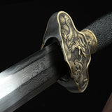 Chinese Dragon Style Real Handmade Chinese Swords With Black Scabbard