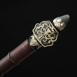 Handgefertigtes chinesisches Full-Tang-Schwert aus Palisander-Damaststahl mit dem Namen Feng Shen 