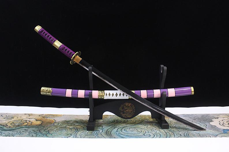 Une pièce faite à la main Katana Roronoa Zoro Katana Samurai véritable épée 