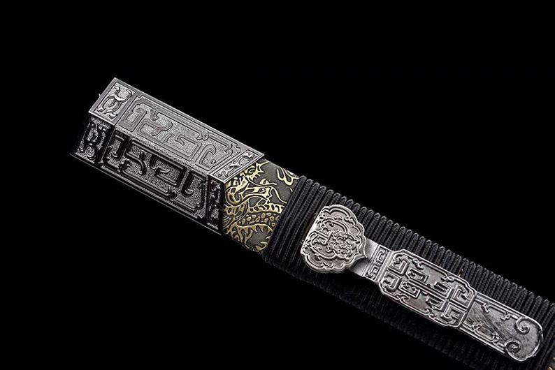 Handmade Real Sword Han Dynasty Chinese Swords High Manganese Steel Purple Blade