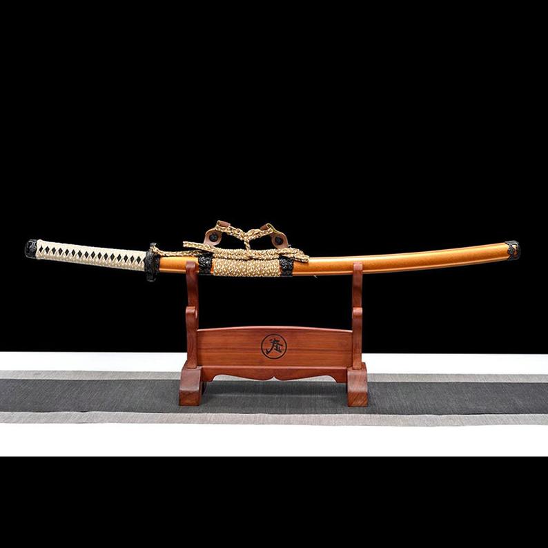 Épée Tachi En Bois D'épées De Samouraï De Pratique De Katana Japonais Fait à La Main 