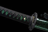 Handmade Japanese Wooden katana Samurai Swords High Quality Rosewood Blade Training Sword Green Scabbard