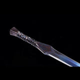 Handmade Real Sword Han Dynasty Chinese Swords Damascus Steel Blue Blade Cowhide scabbard