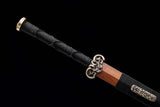 Handgefertigte chinesische Schwerter aus der Han-Dynastie. Hochwertiges echtes Schwert aus Damaststahl mit geschärfter Palisanderscheide 