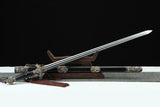 Handgefertigtes echtes Schwert aus der Qin-Dynastie, chinesische Schwerter aus Damaststahl mit Ebenholzscheide, hochwertige Pfingstrosen-Kupferschnitzerei 