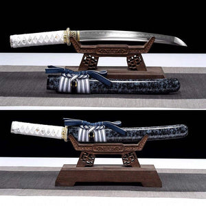 Handmade Japanese Katana Samurai Swords Real Tanto Sword T10 Carbon Steel Burning Blade Sharpened Personalized Gift