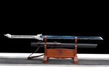 Handmade Real Sword Tang Dynasty Chinese Swords Dao High Manganese Steel Blue Blade Wolf