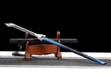 Handgefertigtes echtes Schwert aus der Tang-Dynastie, chinesische Schwerter, Dao-Hochmanganstahl, blaue Klinge, Wolf 