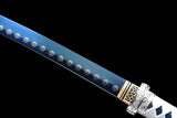 Handmade Japanese katana Samurai Swords High Quality Sword High-Manganese Steel Full Tang Blue Blade Snowflake