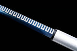 Handmade Japanese Ninjato Ninja katana Samurai Swords High Quality Stick Sword Full Tang Blue Blade White scabbard