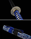 Handmade Japanese Ninjato Ninja katana Samurai Swords High Quality Sword Full Tang Blue scabbard
