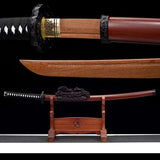 Handgefertigte japanische Katana-Samurai-Schwerter aus Holz. Tachi-Trainingsschwert mit hochwertiger Palisanderklinge 