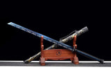 Handgefertigte chinesische Schwerter aus der Tang-Dynastie. Hochwertiges echtes Schwert. Dao Full Tang Blue Blade mit hohem Manganstahl 