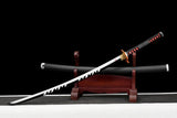 Handmade Japanese Katana Samurai Sword Real Anime Swords Sharpened 1045 Steel Black Blade Full Tang