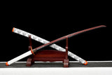 Handmade Japanese Katana Samurai Sword Real Anime Swords Sharpened High-carbon Steel White Scabbard Red Blade